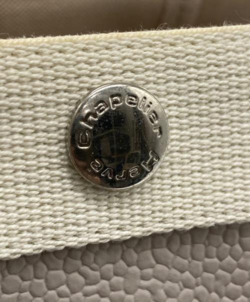 Herve Chapelier（エルベシャプリエ）Herve Chapelier (エルベシャプリエ) レザートートバッグ アイボリーの古着・服飾アイテム