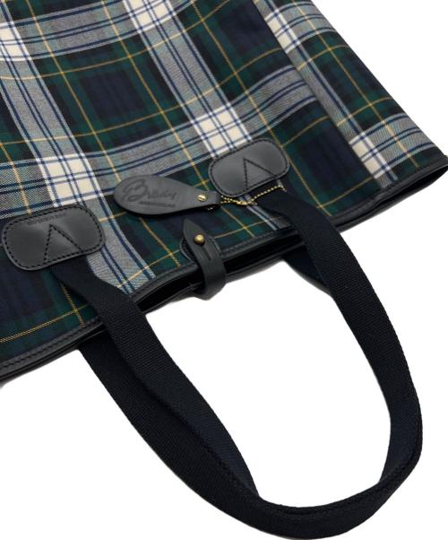 brady（ブレディ）brady (ブレディ) チェックトートバッグ グリーン×ホワイトの古着・服飾アイテム