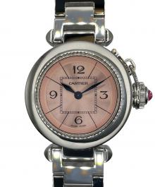 Cartier（カルティエ）の古着「Miss Pasha ミスパシャ Ref:W3140008 ピンク文字盤」｜ピンク文字盤
