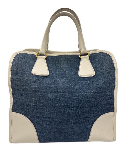 PRADA（プラダ）PRADA (プラダ) 2WAYショルダーバッグ ブルーの古着・服飾アイテム