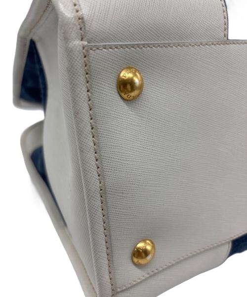 PRADA（プラダ）PRADA (プラダ) 2WAYショルダーバッグ ブルーの古着・服飾アイテム