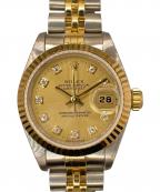 ROLEXロレックス）の古着「OYSTER PERPETUAL DATEJUST 26 / オイスターパーペチュアル デイトジャスト 26 / Ref.69173G / 10Pダイヤ シャンパン文字盤」｜シャンパン文字盤