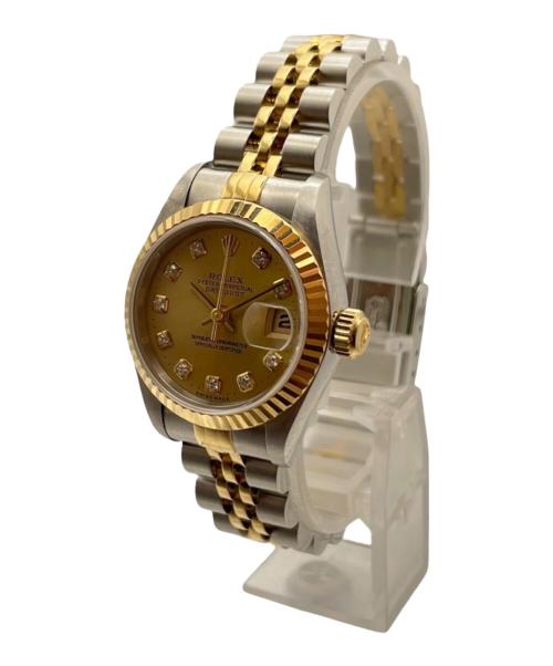 ROLEX（ロレックス）ROLEX (ロレックス) OYSTER PERPETUAL DATEJUST 26 / オイスターパーペチュアル デイトジャスト 26 / Ref.69173G / 10Pダイヤ シャンパン文字盤 シャンパン文字盤 サイズ:26の古着・服飾アイテム