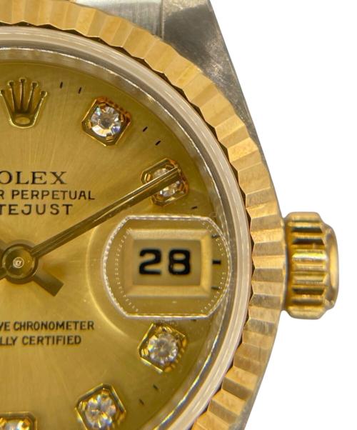 ROLEX（ロレックス）ROLEX (ロレックス) OYSTER PERPETUAL DATEJUST 26 / オイスターパーペチュアル デイトジャスト 26 / Ref.69173G / 10Pダイヤ シャンパン文字盤 シャンパン文字盤 サイズ:26の古着・服飾アイテム