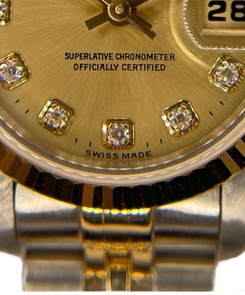 ROLEX（ロレックス）ROLEX (ロレックス) OYSTER PERPETUAL DATEJUST 26 / オイスターパーペチュアル デイトジャスト 26 / Ref.69173G / 10Pダイヤ シャンパン文字盤 シャンパン文字盤 サイズ:26の古着・服飾アイテム