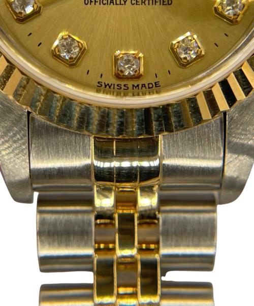 ROLEX（ロレックス）ROLEX (ロレックス) OYSTER PERPETUAL DATEJUST 26 / オイスターパーペチュアル デイトジャスト 26 / Ref.69173G / 10Pダイヤ シャンパン文字盤 シャンパン文字盤 サイズ:26の古着・服飾アイテム