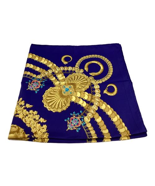 HERMES（エルメス）HERMES (エルメス) HERMES　カレ90　シルクスカーフ ネイビーの古着・服飾アイテム