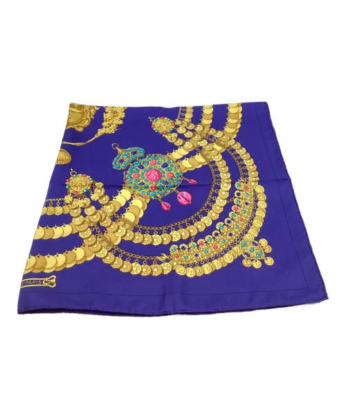 HERMES（エルメス）HERMES (エルメス) HERMES　カレ90　シルクスカーフ ネイビーの古着・服飾アイテム