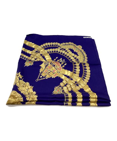 HERMES（エルメス）HERMES (エルメス) HERMES　カレ90　シルクスカーフ ネイビーの古着・服飾アイテム