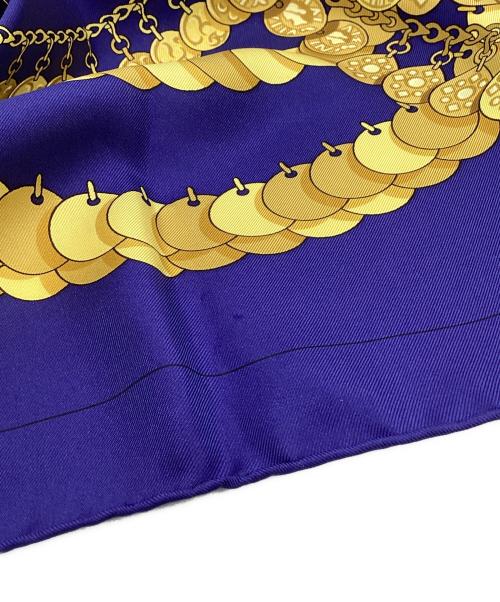 HERMES（エルメス）HERMES (エルメス) HERMES　カレ90　シルクスカーフ ネイビーの古着・服飾アイテム