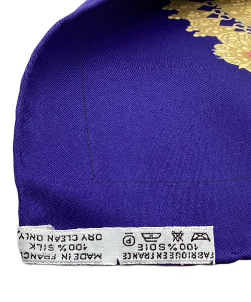 HERMES（エルメス）HERMES (エルメス) HERMES　カレ90　シルクスカーフ ネイビーの古着・服飾アイテム