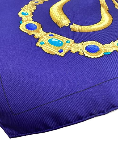 HERMES（エルメス）HERMES (エルメス) HERMES　カレ90　シルクスカーフ ネイビーの古着・服飾アイテム