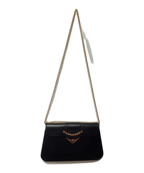 Cartier（カルティエ）Cartier (カルティエ) チェーンショルダーバッグ ネイビーの古着・服飾アイテム
