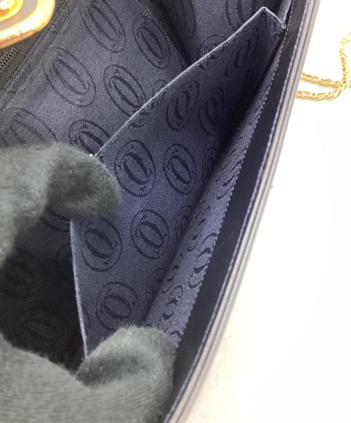 Cartier（カルティエ）Cartier (カルティエ) チェーンショルダーバッグ ネイビーの古着・服飾アイテム
