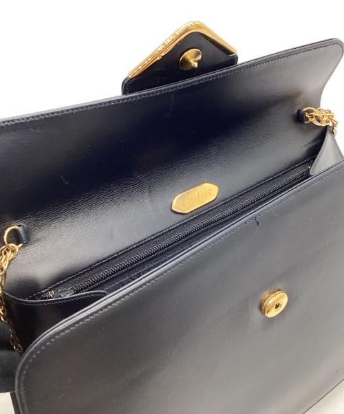 Cartier（カルティエ）Cartier (カルティエ) チェーンショルダーバッグ ネイビーの古着・服飾アイテム