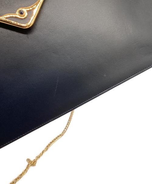 Cartier（カルティエ）Cartier (カルティエ) チェーンショルダーバッグ ネイビーの古着・服飾アイテム
