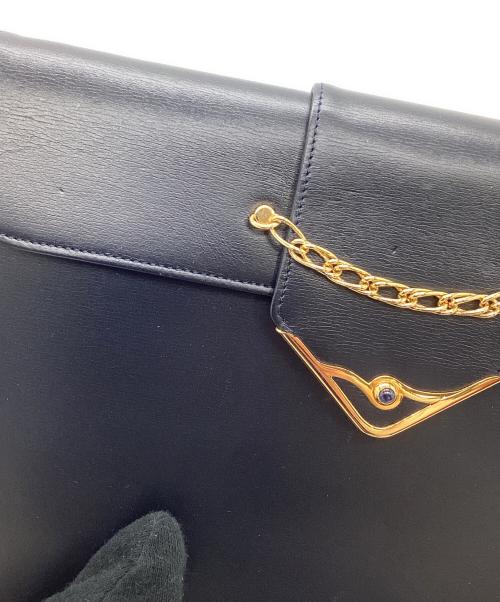 Cartier（カルティエ）Cartier (カルティエ) チェーンショルダーバッグ ネイビーの古着・服飾アイテム