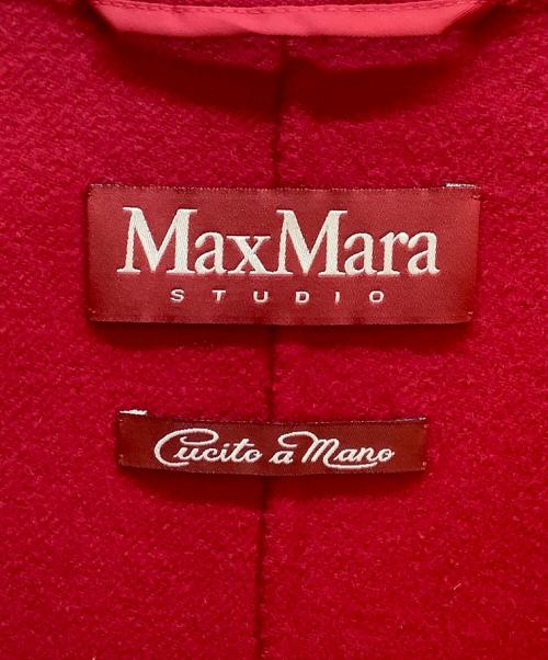 Max Mara Studio（マックスマーラ ストゥディオ）Max Mara Studio (マックスマーラ ストゥディオ) ガウンコート ワインレッド サイズ:160/84の古着・服飾アイテム