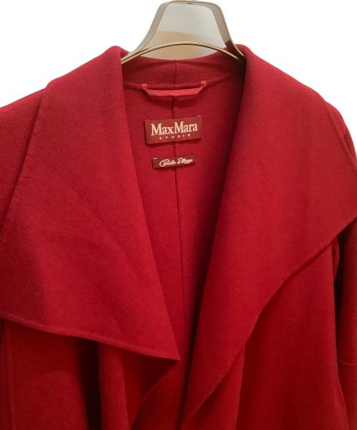Max Mara Studio（マックスマーラ ストゥディオ）Max Mara Studio (マックスマーラ ストゥディオ) ガウンコート ワインレッド サイズ:160/84の古着・服飾アイテム