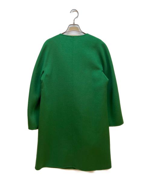 Max Mara Studio（マックスマーラ ストゥディオ）Max Mara Studio (マックスマーラ ストゥディオ) ノーカラーコート グリーン サイズ:165/88Aの古着・服飾アイテム