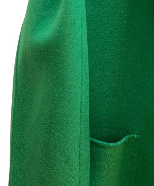 Max Mara Studio（マックスマーラ ストゥディオ）Max Mara Studio (マックスマーラ ストゥディオ) ノーカラーコート グリーン サイズ:165/88Aの古着・服飾アイテム
