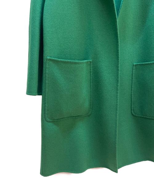 Max Mara Studio（マックスマーラ ストゥディオ）Max Mara Studio (マックスマーラ ストゥディオ) ノーカラーコート グリーン サイズ:165/88Aの古着・服飾アイテム