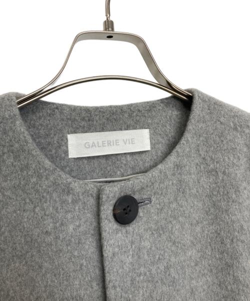 GALERIE VIE（ギャルリーヴィー）GALERIE VIE (ギャルリーヴィー) ノーカラーコート グレー サイズ:36の古着・服飾アイテム