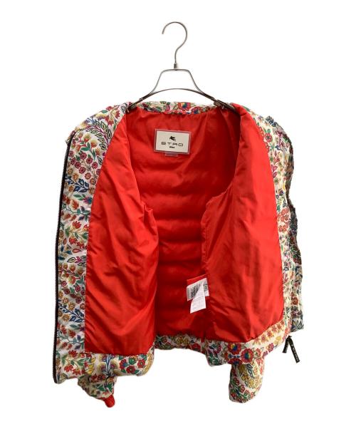 ETRO（エトロ）ETRO (エトロ) ボタニカル花柄ダウンジャケット レッド サイズ:46の古着・服飾アイテム