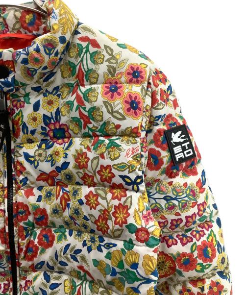 ETRO（エトロ）ETRO (エトロ) ボタニカル花柄ダウンジャケット レッド サイズ:46の古着・服飾アイテム