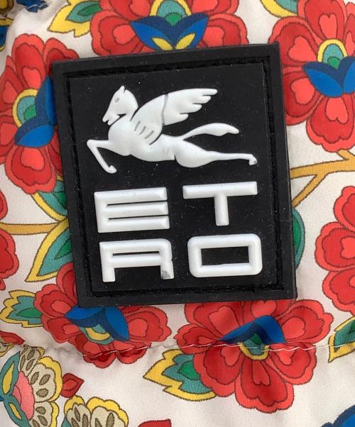 ETRO（エトロ）ETRO (エトロ) ボタニカル花柄ダウンジャケット レッド サイズ:46の古着・服飾アイテム