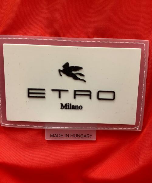ETRO（エトロ）ETRO (エトロ) ボタニカル花柄ダウンジャケット レッド サイズ:46の古着・服飾アイテム