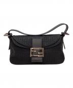 FENDIフェンディ）の古着「FENDI   ズッキーノ　マンマバケット　ショルダーバッグ」｜ブラック