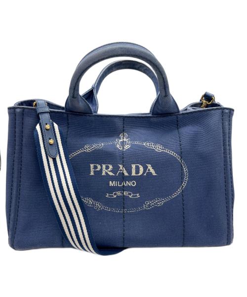 PRADA（プラダ）PRADA (プラダ) ハンドバッグ ブルーの古着・服飾アイテム