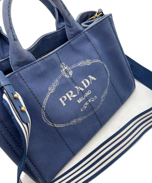 PRADA（プラダ）PRADA (プラダ) ハンドバッグ ブルーの古着・服飾アイテム