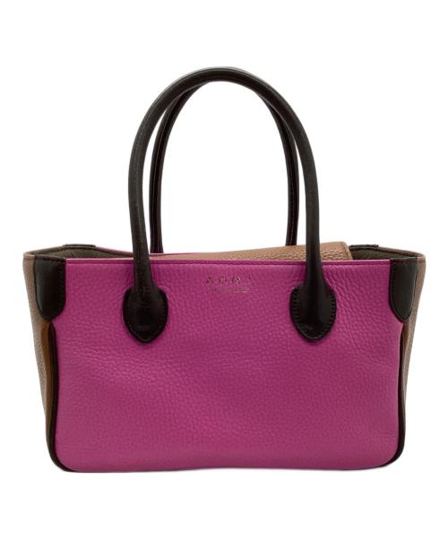 A.D.M.J.（エーディーエムジェイ）A.D.M.J. (エーディーエムジェイ) ハンドバッグ ピンクの古着・服飾アイテム