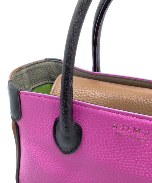 A.D.M.J.（エーディーエムジェイ）A.D.M.J. (エーディーエムジェイ) ハンドバッグ ピンクの古着・服飾アイテム
