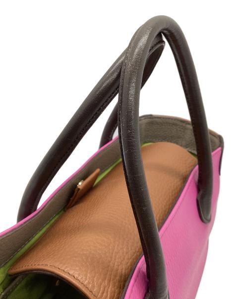 A.D.M.J.（エーディーエムジェイ）A.D.M.J. (エーディーエムジェイ) ハンドバッグ ピンクの古着・服飾アイテム