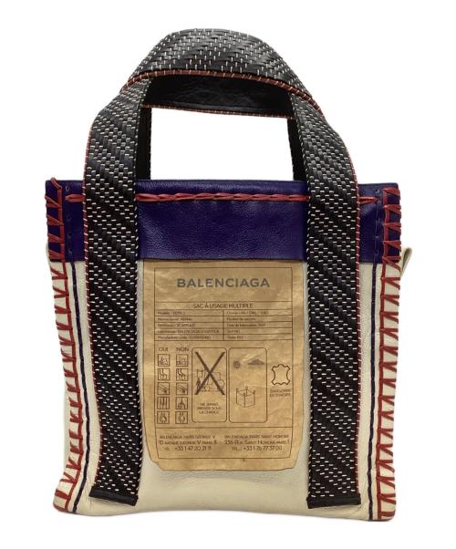 BALENCIAGA（バレンシアガ）BALENCIAGA (バレンシアガ) トートバッグ ホワイト×ブルーの古着・服飾アイテム