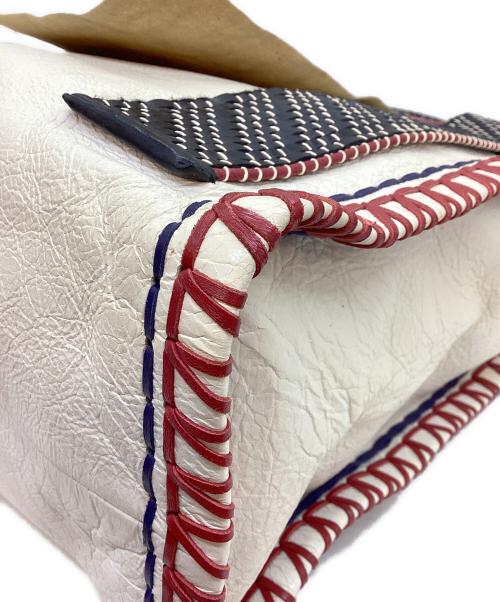 BALENCIAGA（バレンシアガ）BALENCIAGA (バレンシアガ) トートバッグ ホワイト×ブルーの古着・服飾アイテム