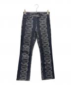 hystericsヒステリックス）の古着「スネークループパンツ」｜ホワイト×ブラック