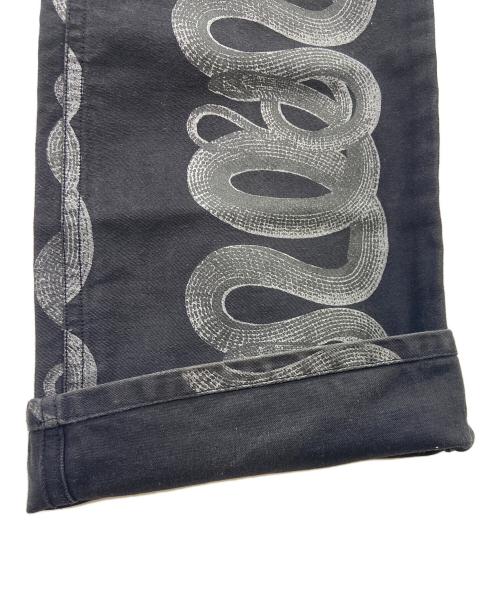 hysterics（ヒステリックス）hysterics (ヒステリックス) スネークループパンツ ホワイト×ブラック サイズ:Lの古着・服飾アイテム