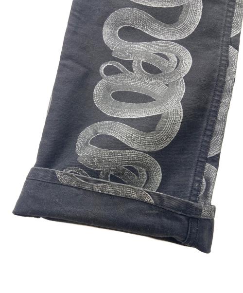 hysterics（ヒステリックス）hysterics (ヒステリックス) スネークループパンツ ホワイト×ブラック サイズ:Lの古着・服飾アイテム