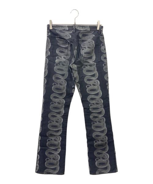 hysterics（ヒステリックス）hysterics (ヒステリックス) スネークループパンツ ホワイト×ブラック サイズ:Lの古着・服飾アイテム