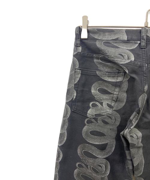 hysterics（ヒステリックス）hysterics (ヒステリックス) スネークループパンツ ホワイト×ブラック サイズ:Lの古着・服飾アイテム