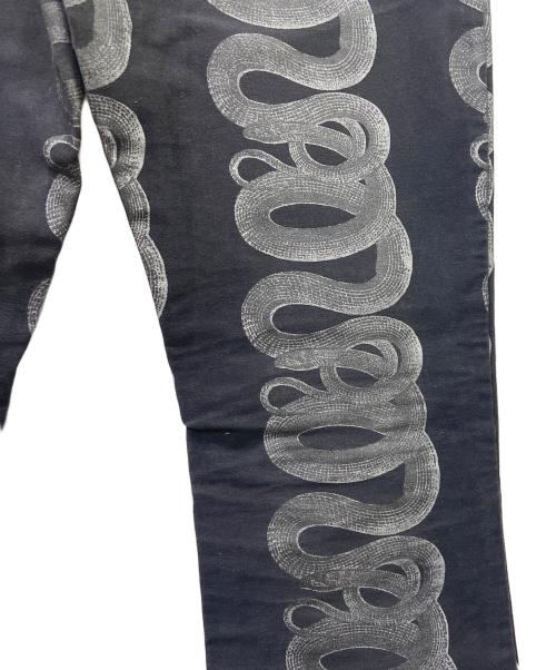 hysterics（ヒステリックス）hysterics (ヒステリックス) スネークループパンツ ホワイト×ブラック サイズ:Lの古着・服飾アイテム