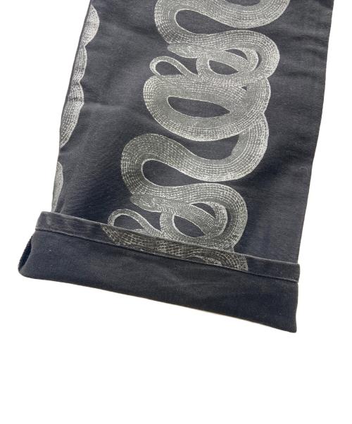 hysterics（ヒステリックス）hysterics (ヒステリックス) スネークループパンツ ホワイト×ブラック サイズ:Lの古着・服飾アイテム