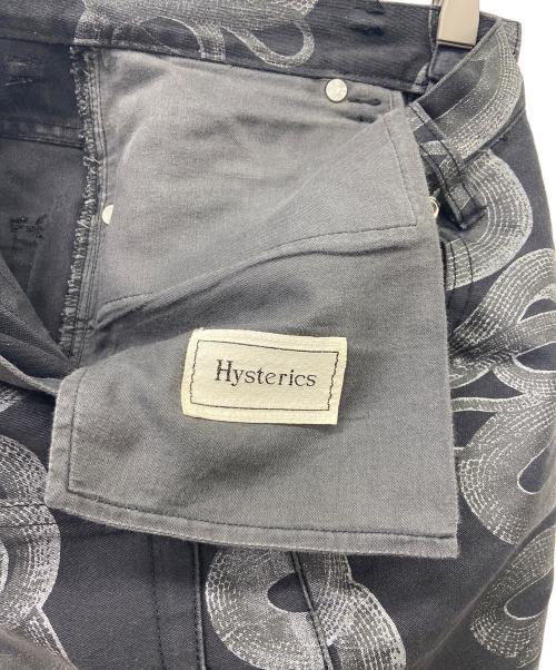 hysterics（ヒステリックス）hysterics (ヒステリックス) スネークループパンツ ホワイト×ブラック サイズ:Lの古着・服飾アイテム