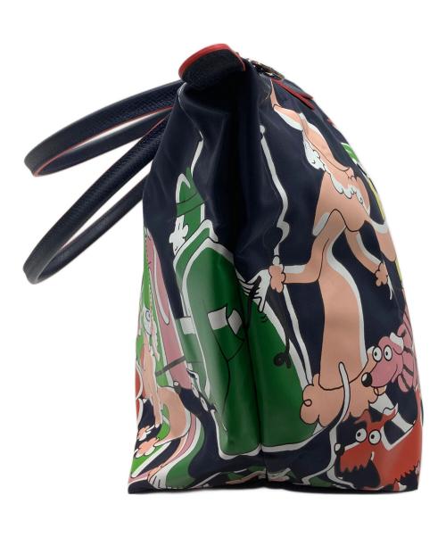 LONGCHAMP×Cloe Floirat（ロンシャン×クロエ フロアラ）LONGCHAMP×Cloe Floirat (ロンシャン×クロエ フロアラ) ハンドバッグ ネイビーの古着・服飾アイテム