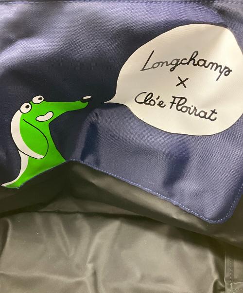 LONGCHAMP×Cloe Floirat（ロンシャン×クロエ フロアラ）LONGCHAMP×Cloe Floirat (ロンシャン×クロエ フロアラ) ハンドバッグ ネイビーの古着・服飾アイテム