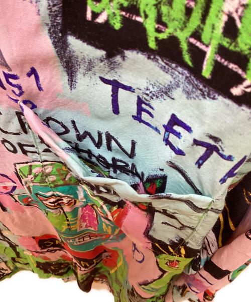 WACKO MARIA（ワコマリア）WACKO MARIA (ワコマリア) Jean-Michel Basquiat (ジャン ミシェル バスキア) 長袖シャツ ピンク×グリーン サイズ:XLの古着・服飾アイテム